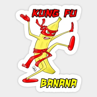 Kung Fu Banana Sticker